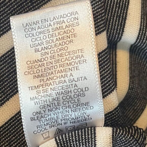 Peter Son X Design Nation Black/White Striped Crew Neck Flare Dress Sz XS - Picture 9 of 9